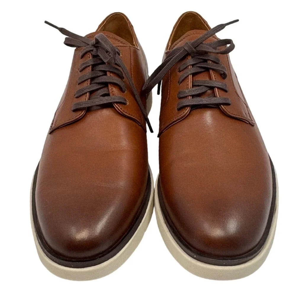 Allen Edmonds Mens Carson Chili Leather Hybrid Derby Shoes Size 8.5 D Lace Up